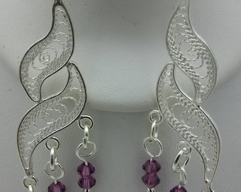 Sterling Silver Chandelier Earrings.