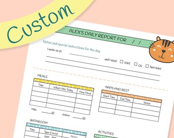 baby daily report sheet