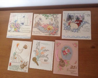 Vintage 21st birthday cards 1946