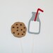 Cookies & Milk Cupcake Toppers/ Happy Birthday/ Party Supplies