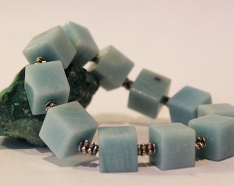 Amazonite Cube Bracelet - Creativity & Balance