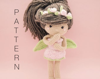 Amigurumi crochet doll pattern - Ava-Rose crochet doll PATTERN ONLY (English)