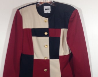 Vintage Leslie Fay Colorblock Blazer