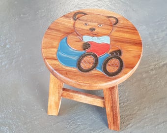 Solid wooden child stool