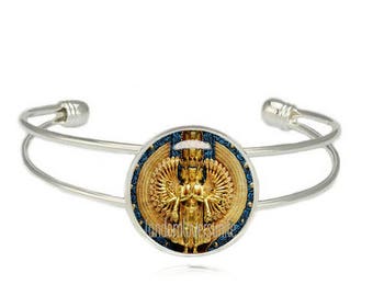 Avalokiteshvara Cuff Bangle Thousand armed Avalokiteshvara Cuff Bracelet Compassionate and merciful Bodhisattva Buddhism Jewelry