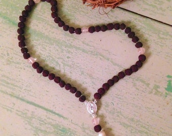 CUSTOM Rose Petal Bead Rosary