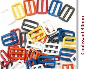 3 Sliding, loop, 30mm, 1 1/4 inch, plastic,