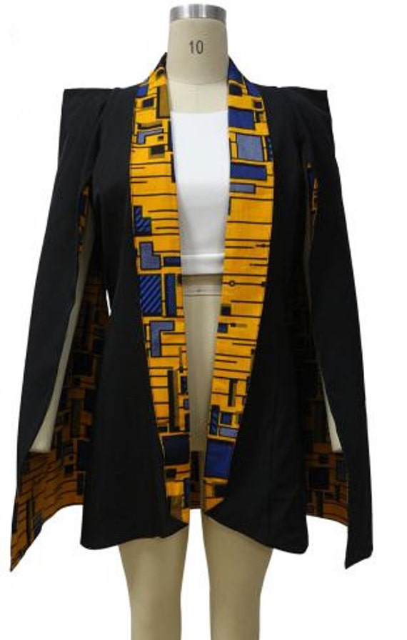 ankara cape coat