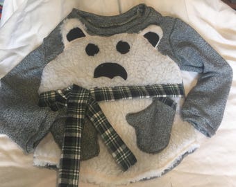 Boys Polat bear pull over knit sweater