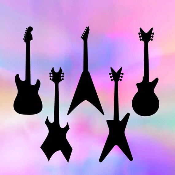 Items similar to Guitar svg, electric guitar svg, bass svg ...