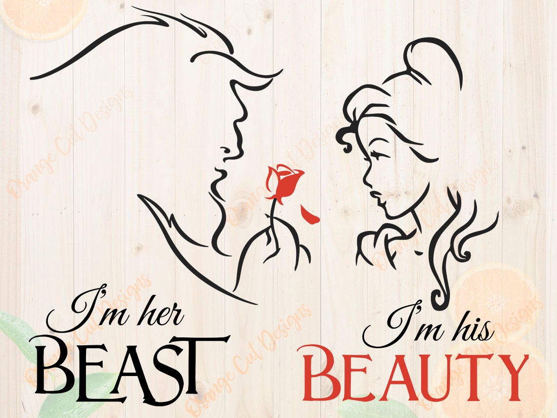 Beauty & the beast Svg I'm his beauty svg I'm her