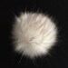 Faux Fur Pom Pom / Brown & White Fur Pom Pom / Crochet Accessories/ Knitting Accessories