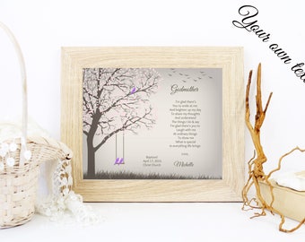Personalized Godmother Gift | Godmother Poem | Gift From Godchild To Godmother | Baptism Thank You Gift - 48277