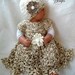 crochet pattern for baby dress - Girl's Dress, Hat, Flower - baby, toddler, child, Newborn to 4 Yrs. - Ariana # 753, Christening dress