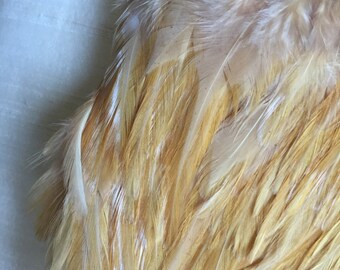 Brown hackle feather trim for crafting