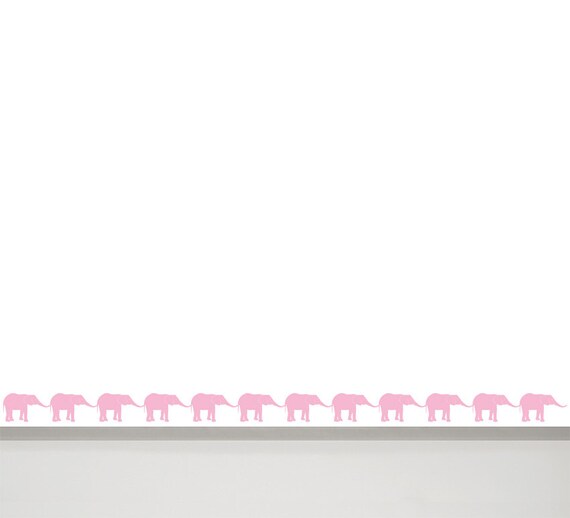 Elephant Wall Decal border Elephant Nursery Wall Art Baby