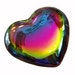 45mm Molded Glass Vitrail Medium Heart Pendant Charm Prism Suncatcher