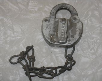 Vintage Adlake railroad switch lock no key