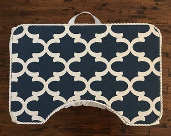 Crisp and Clean Navy and White Large Lap Desk