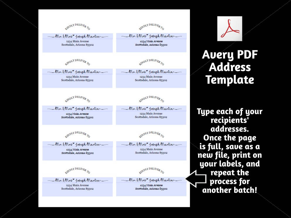 envelope address template printable