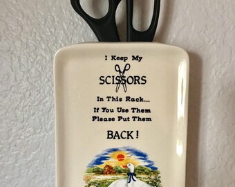 Vintage Wall Scissor Holder