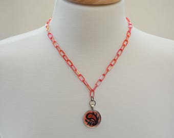 Purple Paisley Necklace