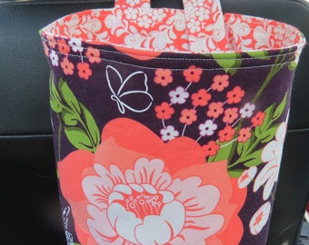 Trash Bin, Car Trash Bag, Cute Car Accessories, Headrest Bag, Trash Container, Floral