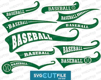 Baseball Swoosh text tail svg, swash swish underline vector dxf, swishes swashes swooshes font word ending sports file, cricut cameo digital