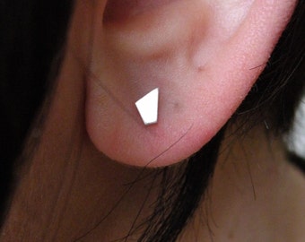 Tiny stud earrings in sterling silver mix and match earrings nickel free stud multiple piercing geometric stud earring minimalist earrings