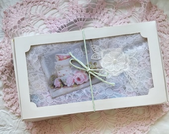 SHABBY PASTEL laces Inspiration Box. Dyed by hand.