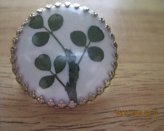 BEAUTIFUL Vintage Gold & REAL Clover Leaf/Shamrock Brooch.... 7867..St. Patty's Day,I'm Irish,Gifts 4 Her,gifts for Mom,Summer wear