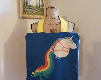 gift - for - her - Unicorn - rainbow - fantasy - Kitschy - pinup - rockabilly - preppy - punk - floral - skull - canvas - lined - tote