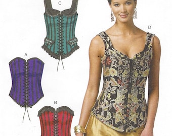 Butterick Sewing Pattern B5662 Womens Historical Corsets Size 6 8 10 12 14 Bust 30 1/2 to 36 UnCut Victorian Steampunk Cosplay Corsets