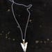 Arrowhead Pendant Necklace | Silver with Gold Accents and Chain