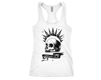Chloe Price Tanktop cosplay sleeveless shirt Misfit Skull Tank top Racerback tank screenprint Chloe Price shirt for gamer girl cosplay shirt