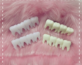 Tooth fairy hair clips creepy halloween goth horror