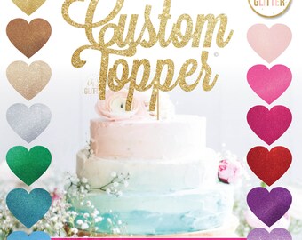Name cake topper, custom cake topper, large cake topper, personalised cake topper,glitter cake topper,first birthday topper, customised cake