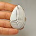 Natural Striped Matte Agate Pendant Gemstone Pear shape Matte White color Massive Pendant. 55x36x6 mm. 94.65 Cts.
