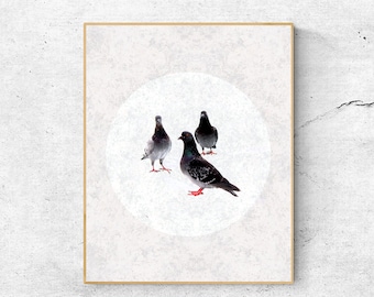 Dove print, Scandinavian modern print, Scandinavian print, Minimalist poster, Scandinavian poster, Digital download art, Scandinavian art
