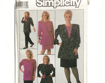 Simplicity 8924, Women's Jacket, Top, Pants, Skirt Pattern, Plus Size Pattern, Size 32W, Vintage Uncut Pattern
