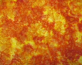 Batik orange and yellow fat quarter