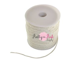 Ivory Twine-2mm Hemp Cord- Rope-Jewelry-D.I.Y Supplies- Jute-Ribbon-Burlap