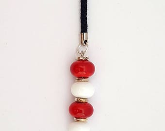 Christmas decoration with Candy Cane glass beads