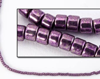 DBV455- 11/0 Galvanized Purple Delica Beads