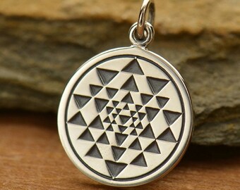 Sterling Silver Sri Yantra Charm