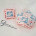 Vintage Sewing Machine Biscornu and Scissor Fob cross stitch - pattern only