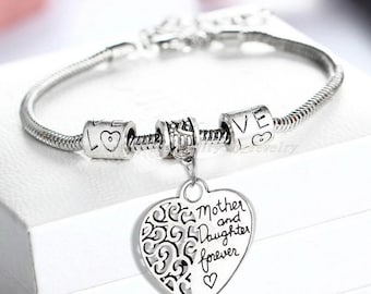 Silver plated Mother Daughter necklace