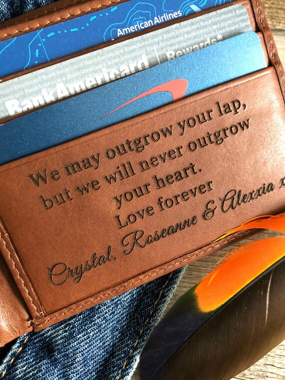 Personalized Wallet with RFID Lining with Quotation - for Dad