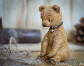 Buck Artist Bear 4in OOAK nature minibear brown bear miniature by Matvienko