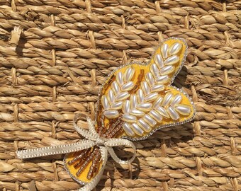 Embroidered brooch "Épi de Blé"